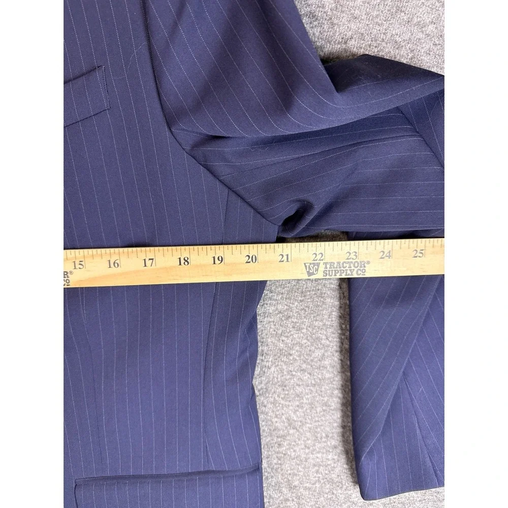 Banana Republic Navy Pinstripe Slim Fit 2 Button Notch Lapel‎ Blazer Jacket 40 R